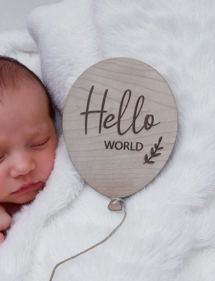 Hello World Balloon Sign