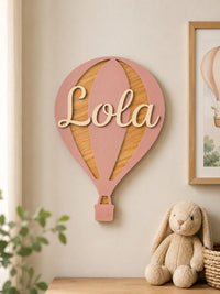 Personalised Layered Hot Air Balloon Wall Sign