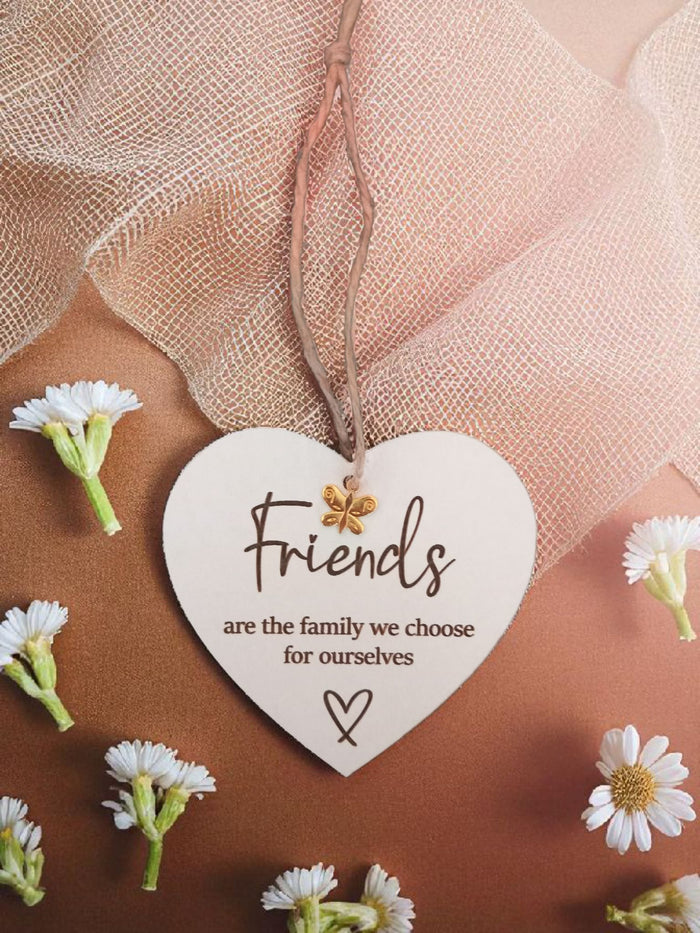 Friends Heart Hanging Decoration – Wooden Gift